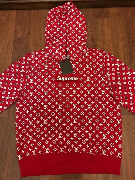 supreme lv box logo hoodie|authentic louis vuitton supreme hoodie.